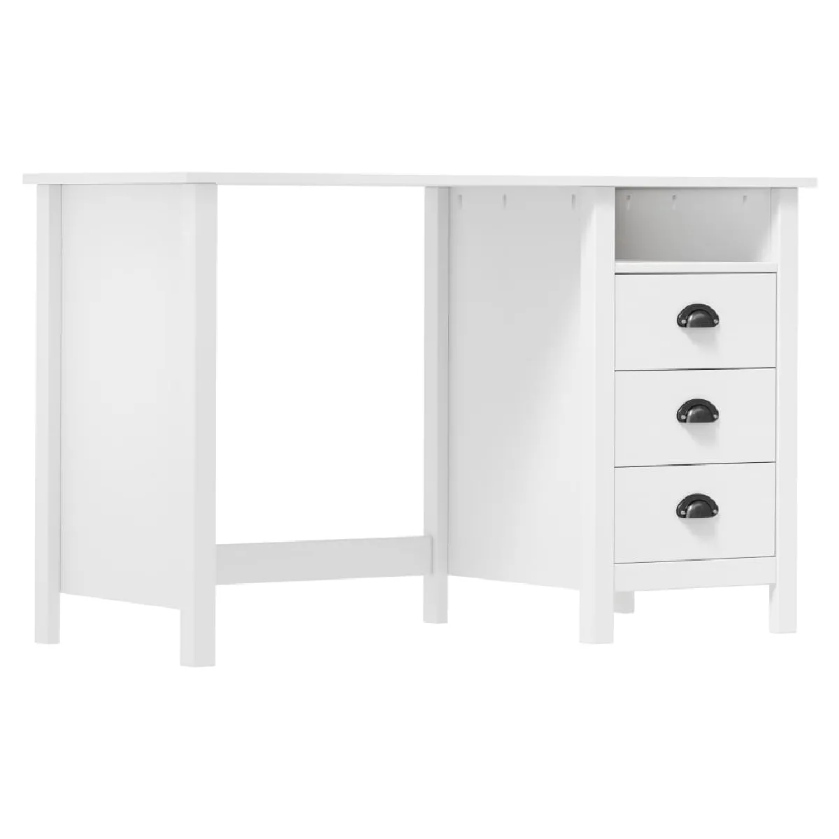VIDAXL Bureau Hill Blanc