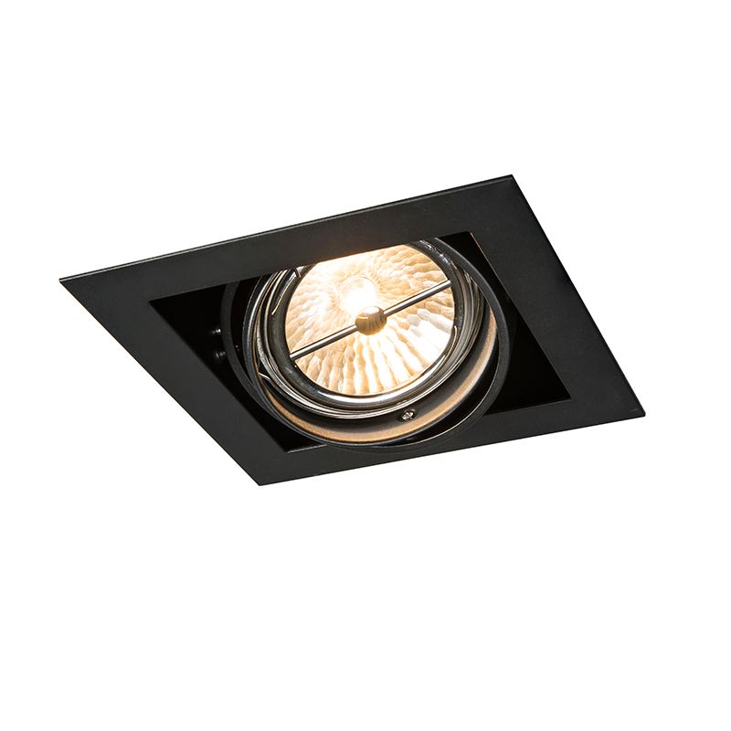 Set van 6 Inbouwspot zwart AR111 verstelbaar - Oneon