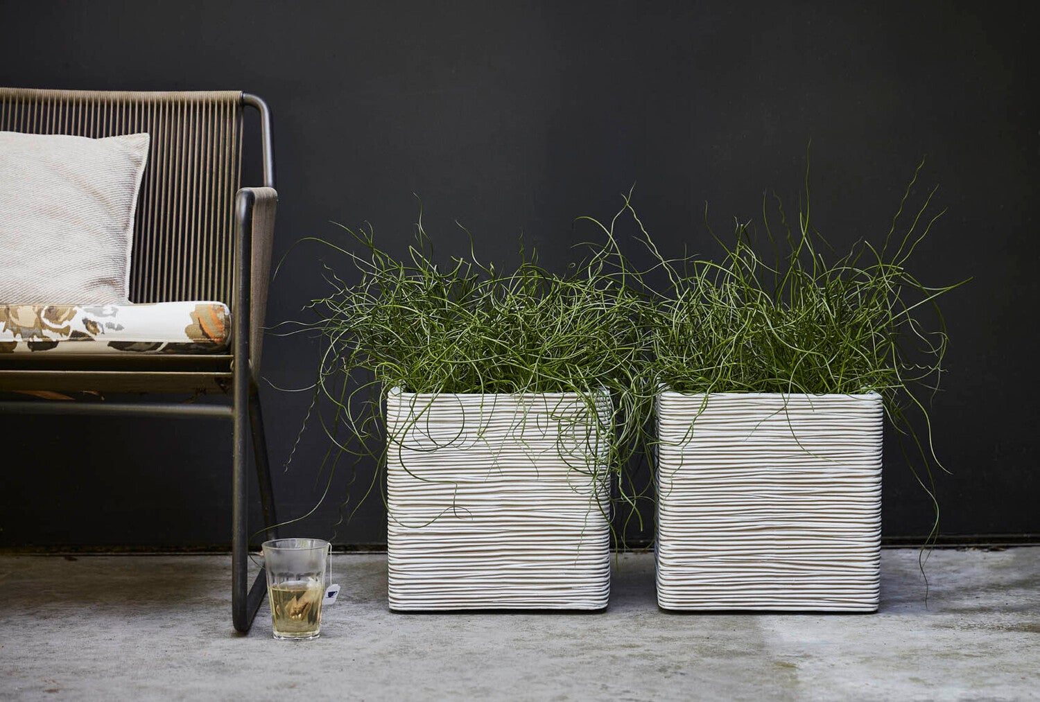 Capi Europe bloempot Nature-Rib wit 50 x 50 x 50 cm