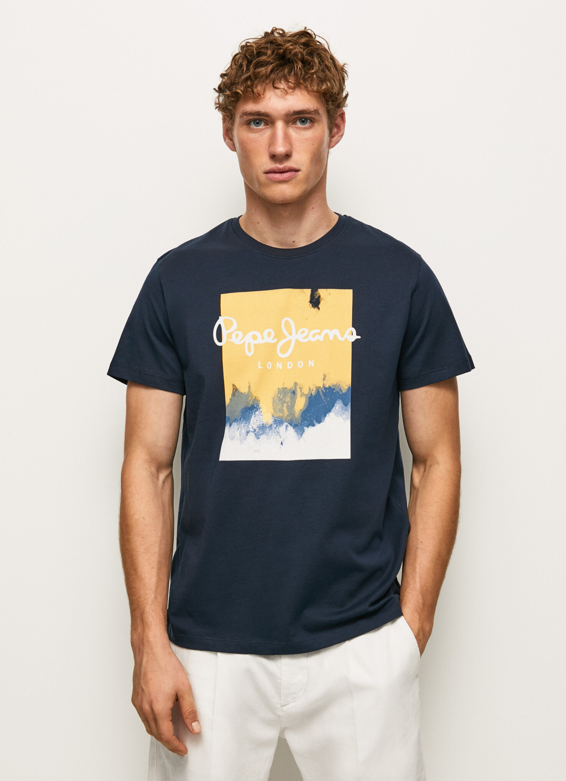 CAMISETA COM LOGOTIPO ESTAMPADO - azul Dulwich