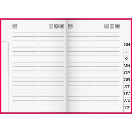 BRUNNEN Adressbuch A5 großes Register, sortiert: 1 Stück, 4-fach