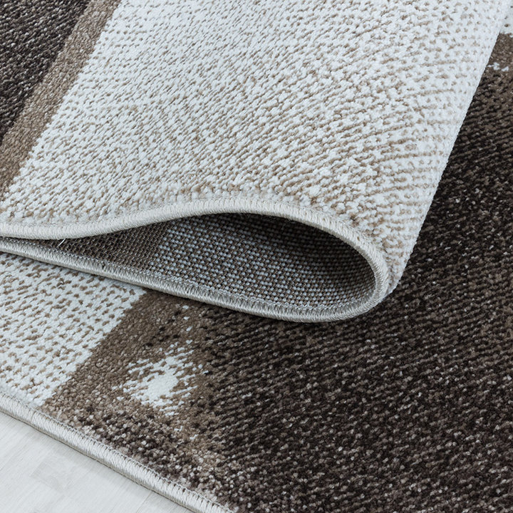 Modern vloerkleed - Optimism Box Taupe Grijs | Speels