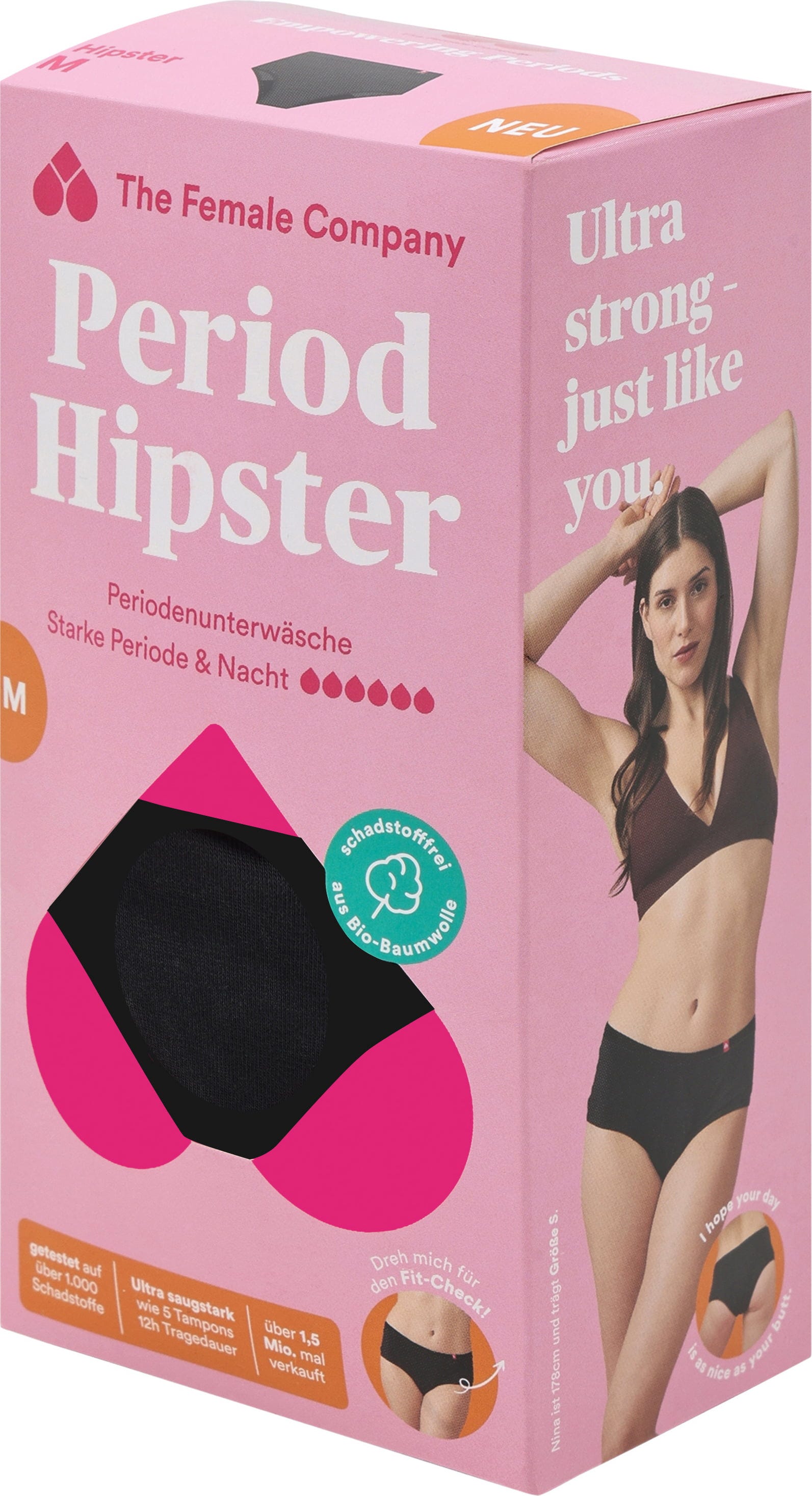 The Female Company  Hipster Cotton Black, S