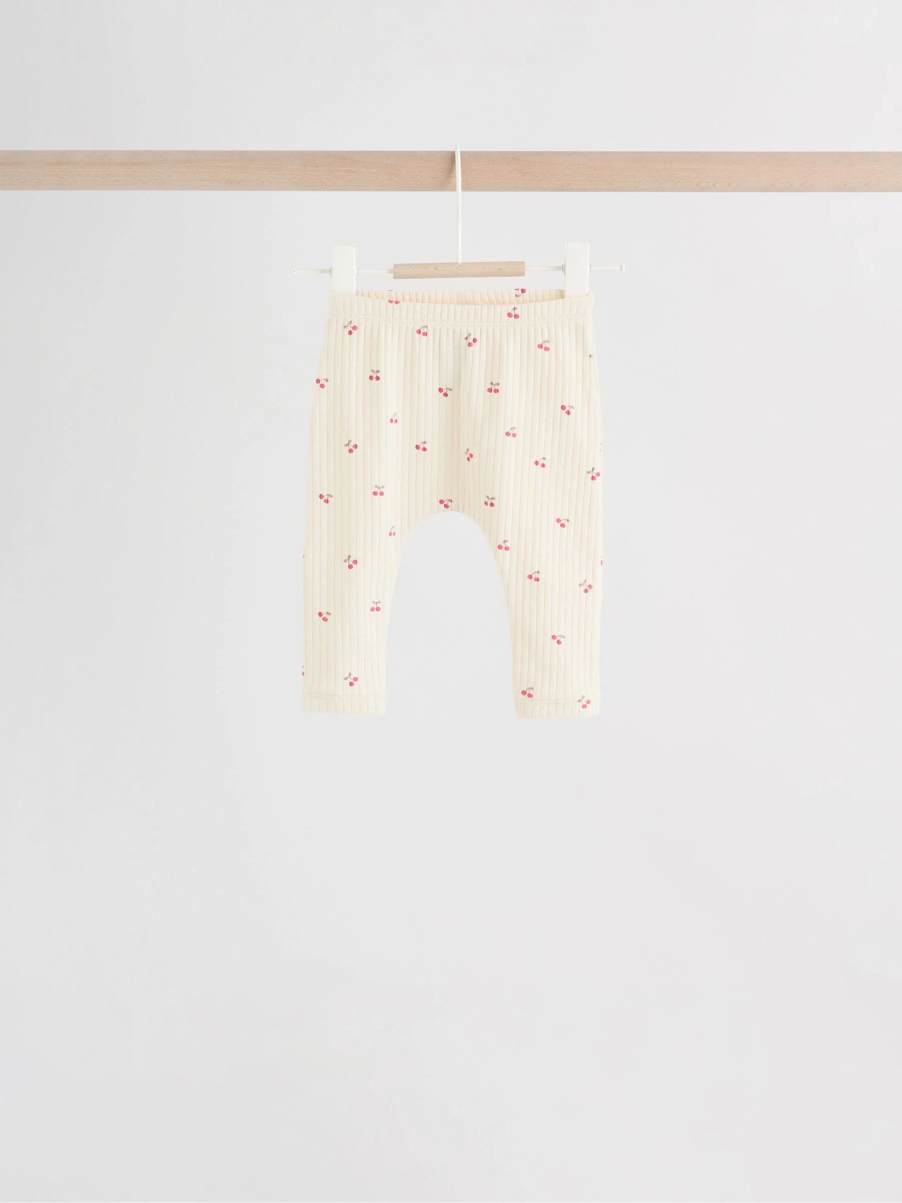 Roze/crème/bruine print - 6 -delige set van top met lange mouwen en leggings (0mnd -3jr)