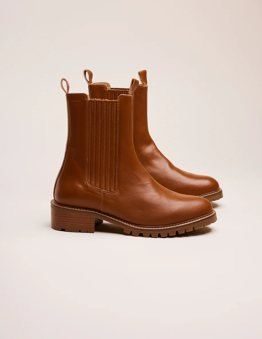 Bottines Dorianne - Cuir cognac
