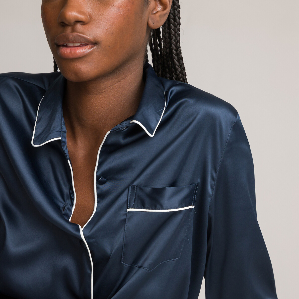 COLEÇÕES LA REDOUTE<br>Camisola de cetim de mangas compridas