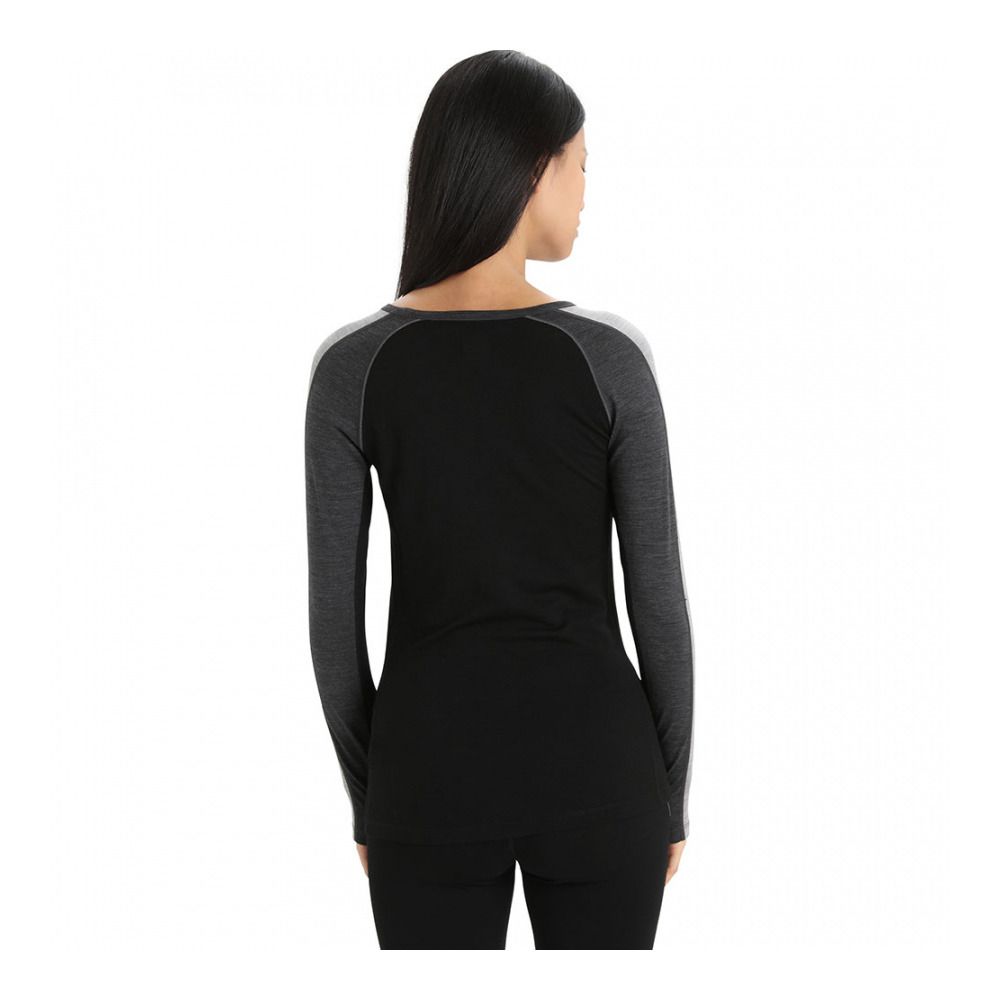 Icebreaker ZONEKNIT 200 - Sous-couche Femme jet hthr/blk/metro h/cb