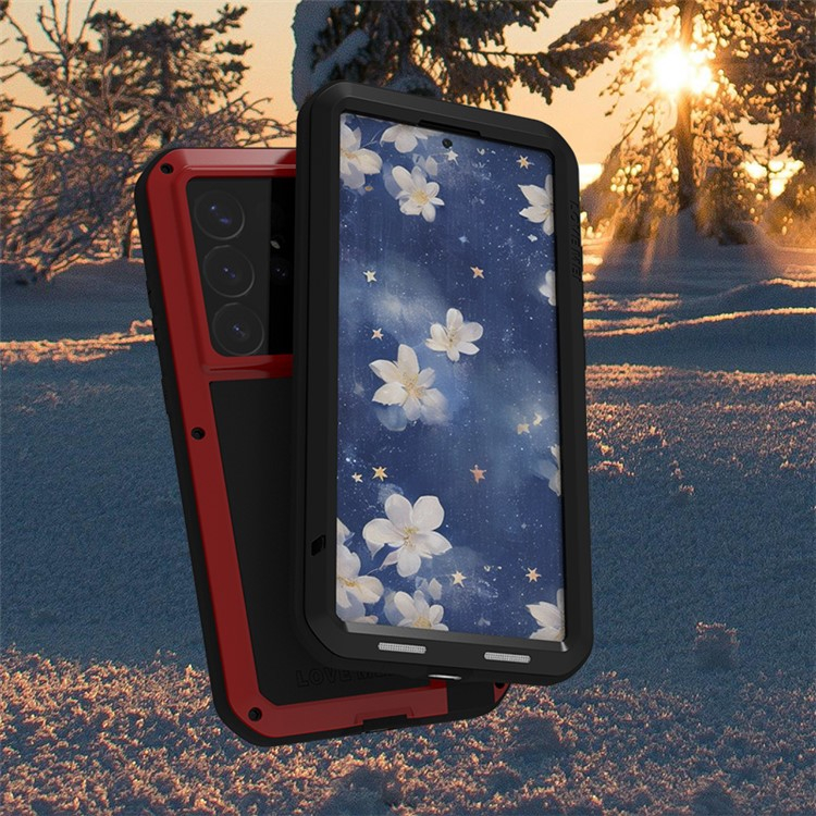 Samsung Galaxy S25  Plus Silikon Metall Outdoor Case   Panzerfolie - Schwarz
