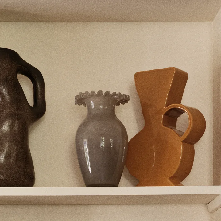 Broste Copenhagen - Jasmin Vase Ø 14,5 x 23 cm, taupe warm grey