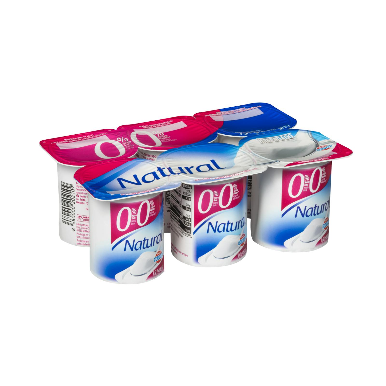 Yaourt naturel Hacendado 0% mg 0% sans sucre