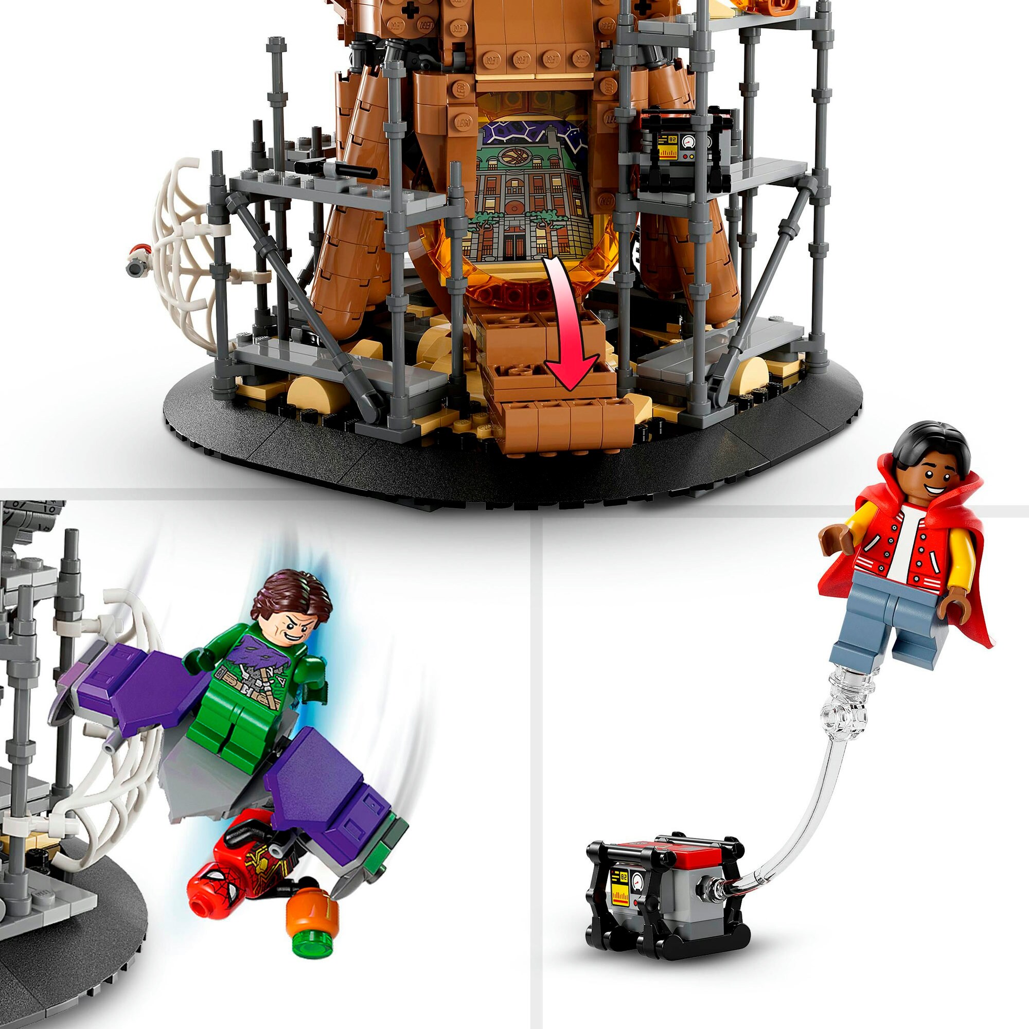 LEGO Konstruktionsspielzeug Marvel Super Heroes Spider-Mans großer Showdowns