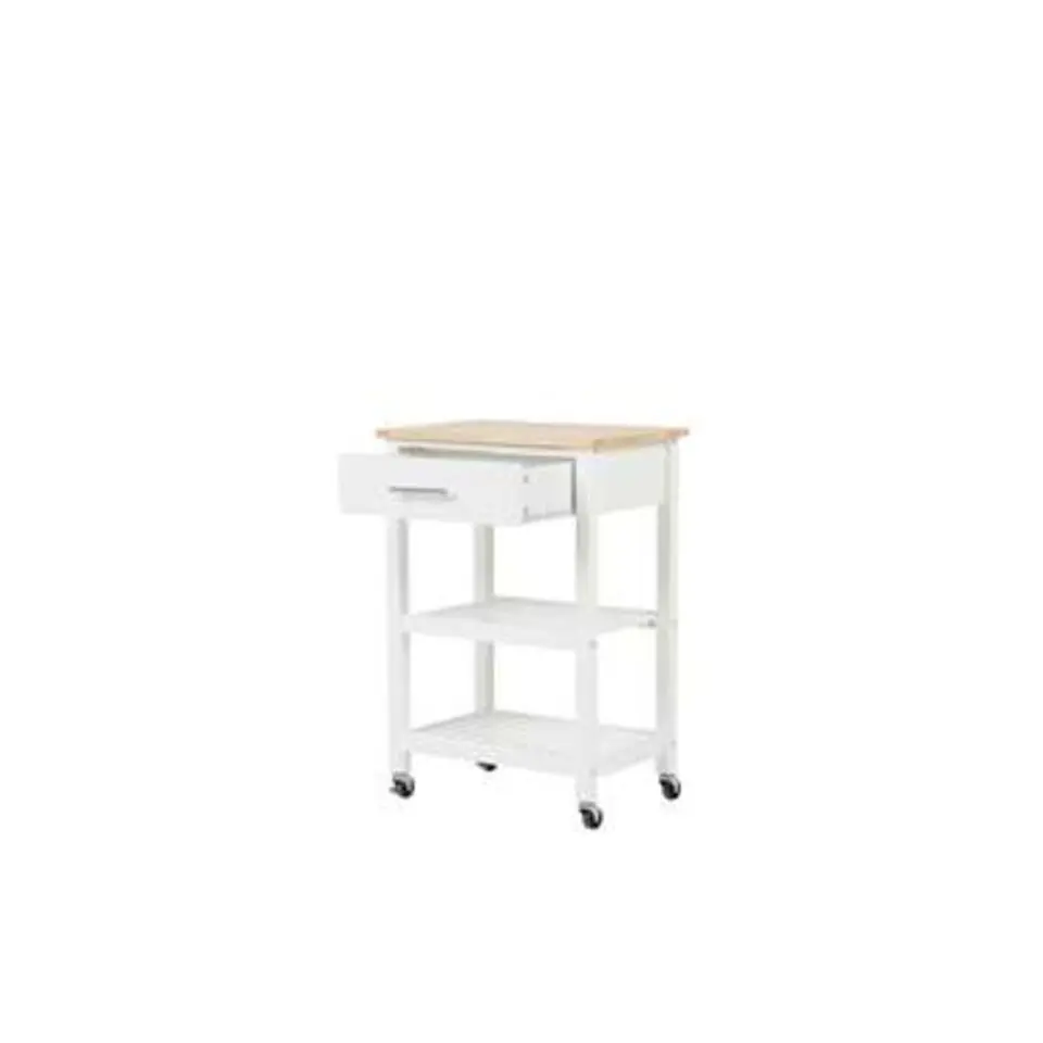 HIUMA - Keukentrolley - Wit - Rubberhout