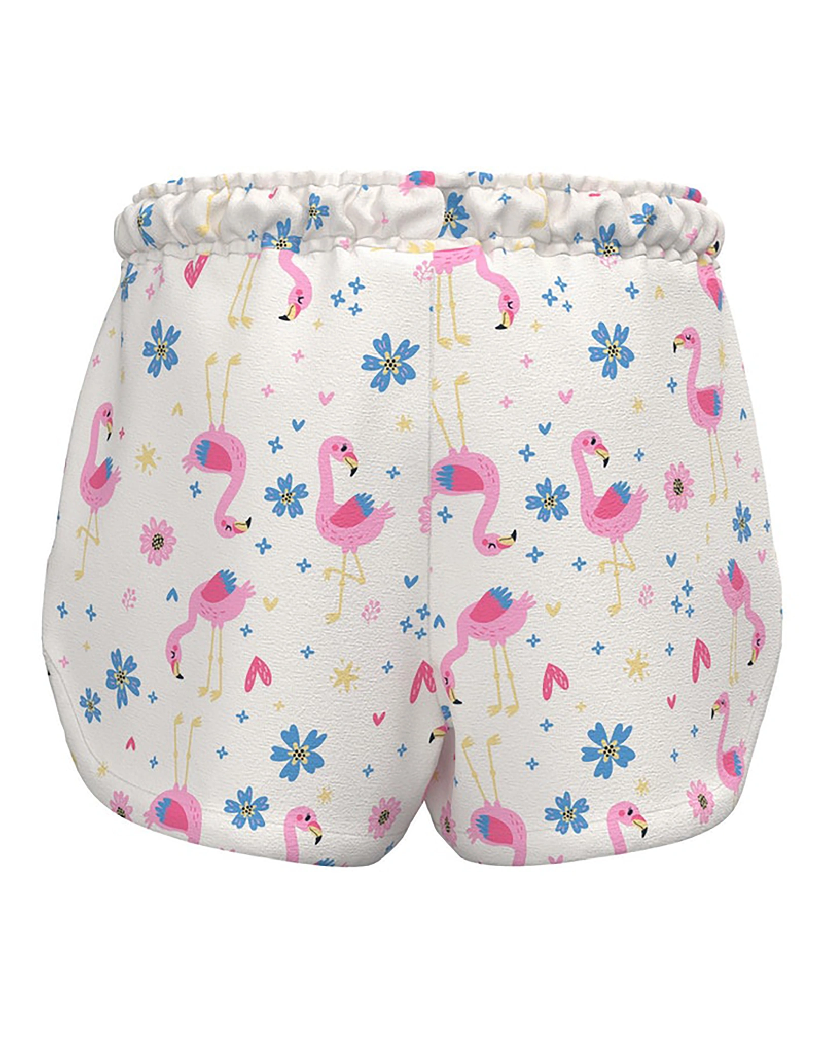 Shorts NMFVIGGA - FLOWMINGO in white alyssum