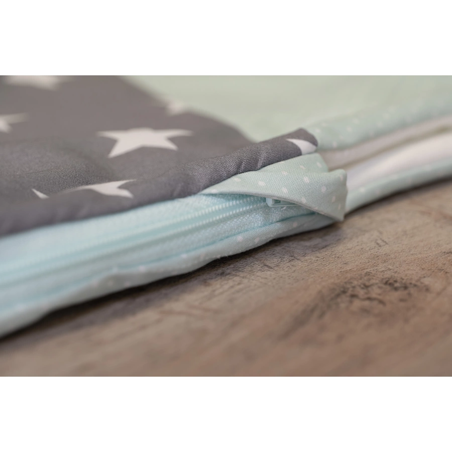 ULLENBOOM® Schlafsack Mint Grau