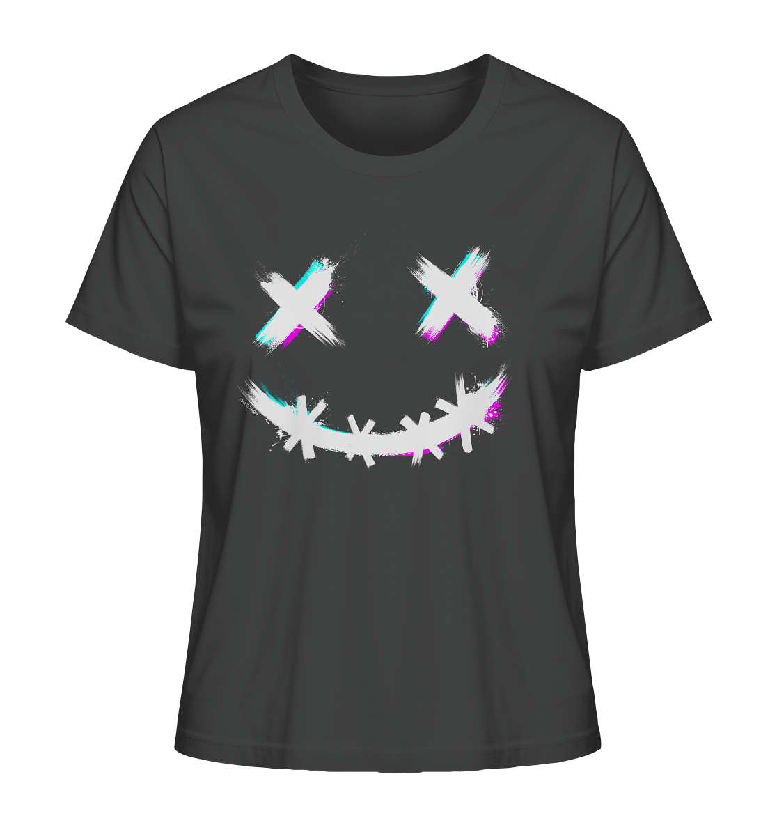 DartSturm - Scary Smile - Weiß - Ladies Organic Shirt