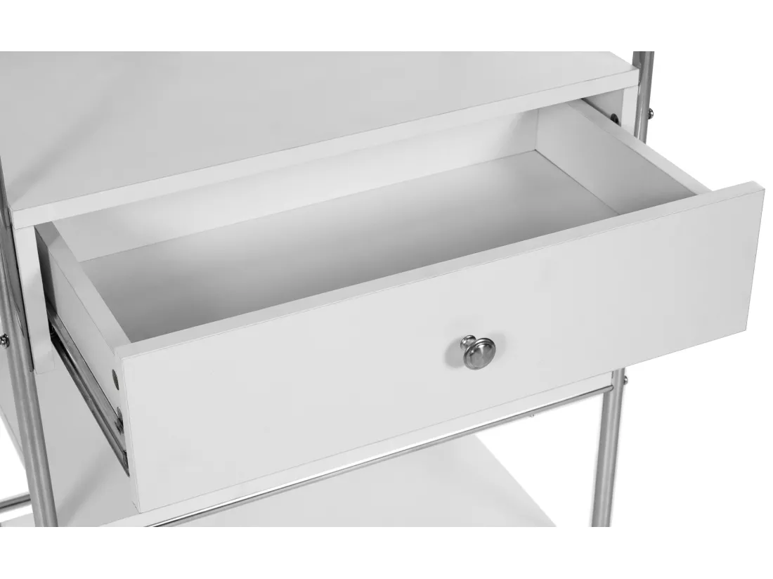 Chariot de service - Bois - Blanc - PL912