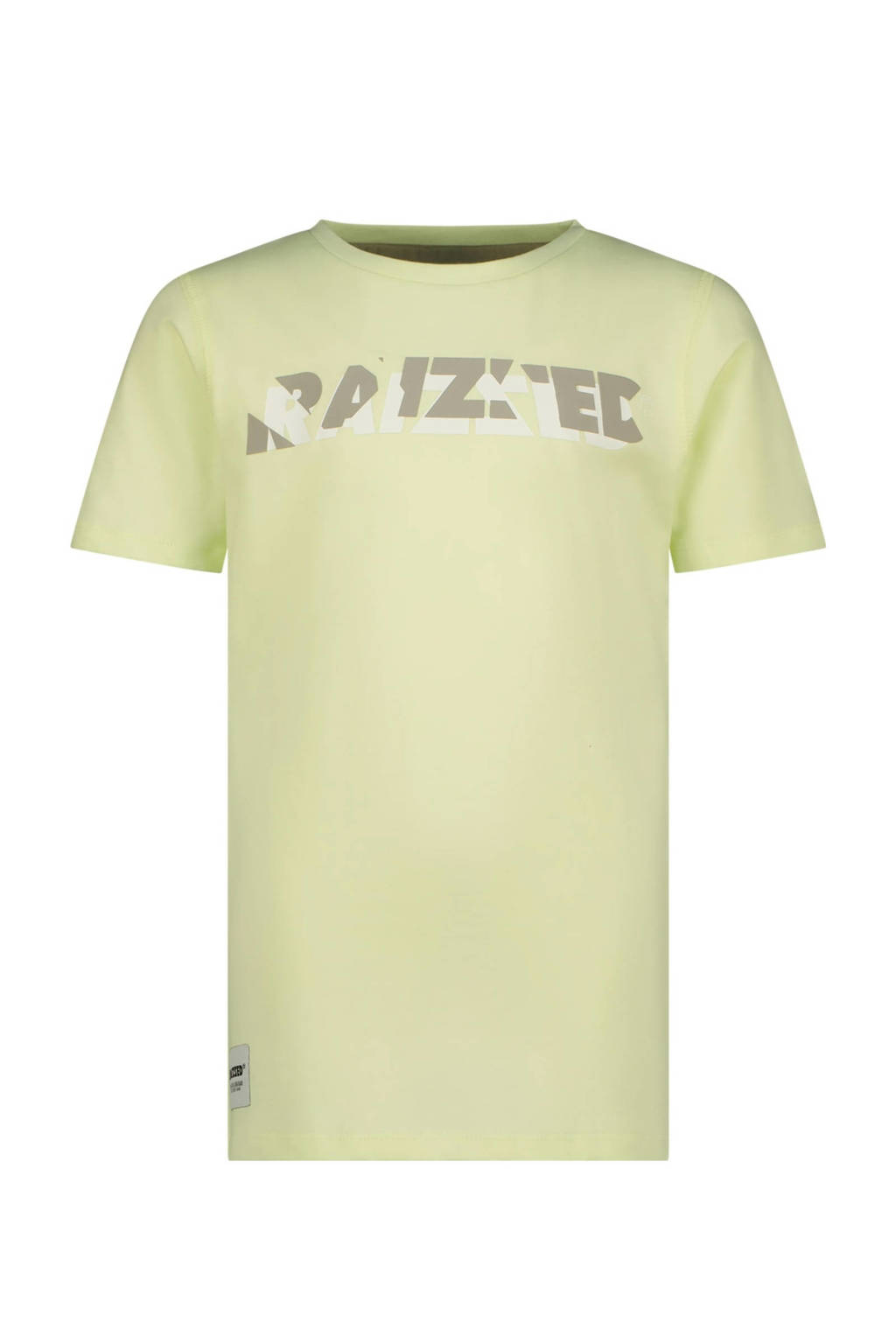 Raizzed T-shirt Augsburg met logo lichtgeel