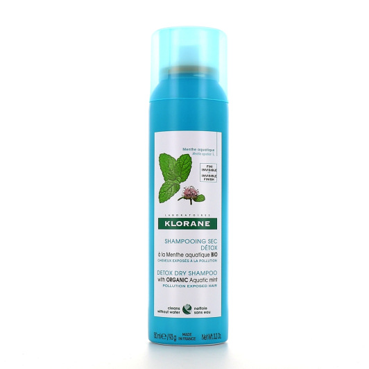 Klorane Shampooing sec Détox Menthe Aquatique Bio