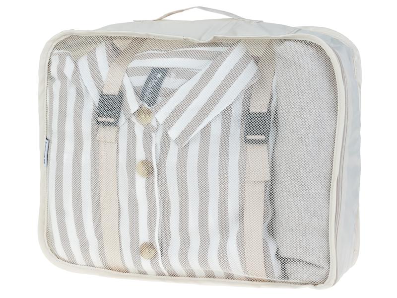 KOOR Kleiderbeutel Reesa, Grösse L, 2er-Pack, Beige Packhilfe-Set für Ordnung im Koffer