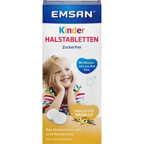 Kinderhalstabletten ohne Zucker Vanille