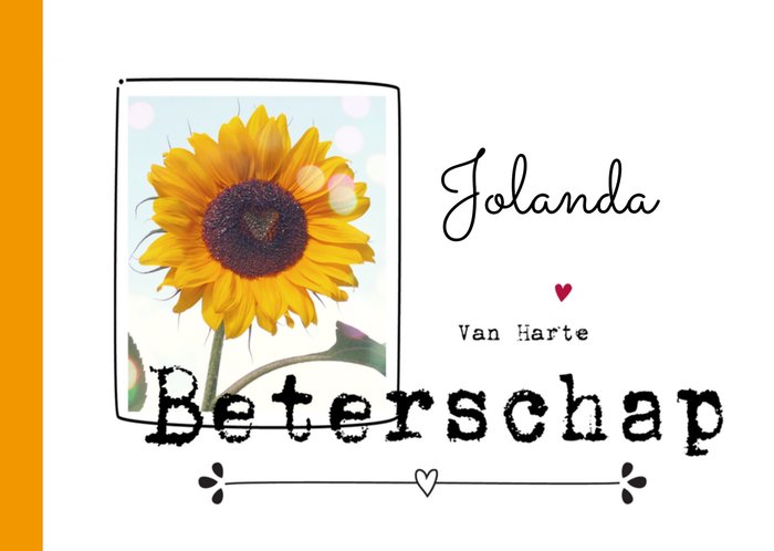 Paperclip | Beterschapskaart | Zonnebloem   naam
