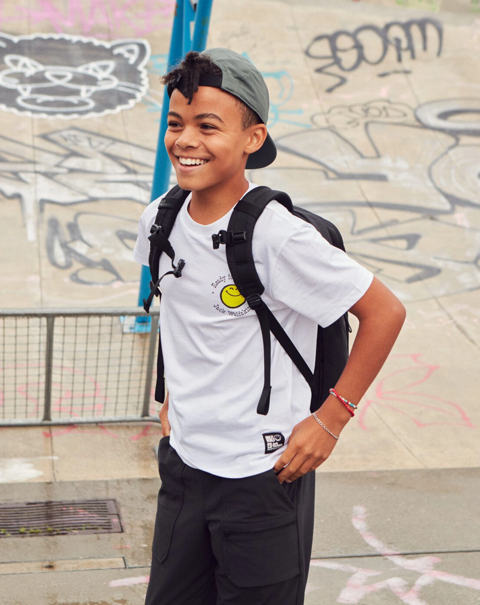 Basecap SMILEYWORLD in slate green