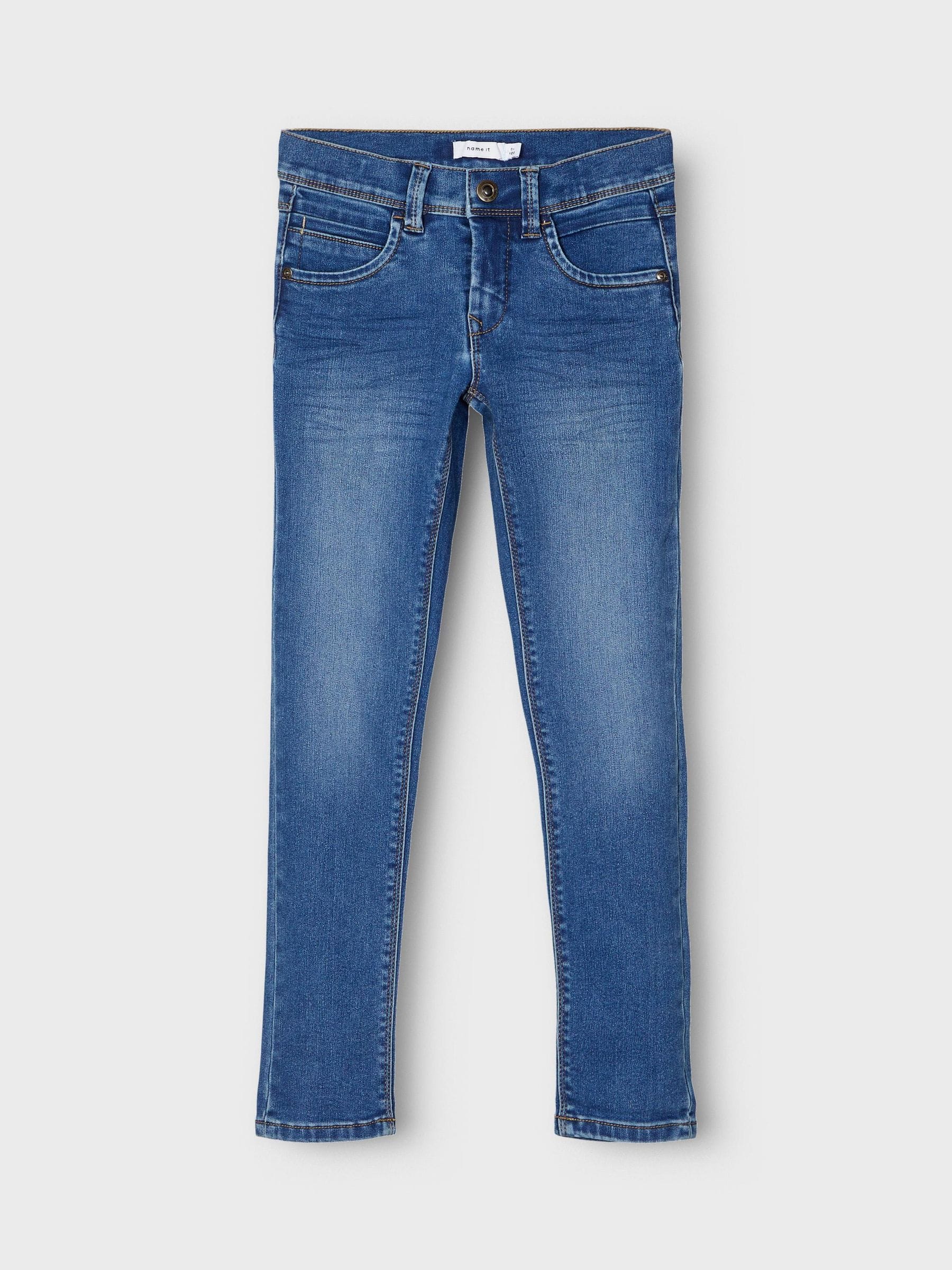 Normaal blauw - Name It slim-fit jeans voor jongens