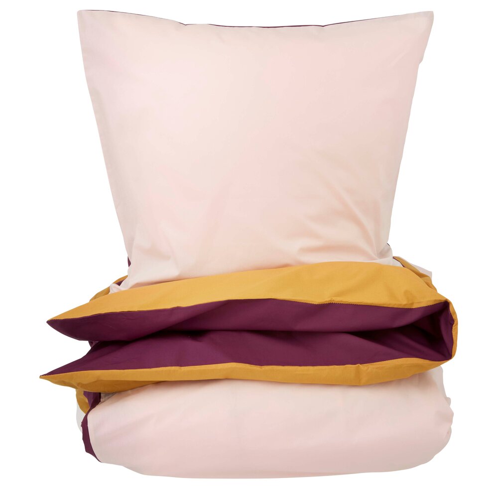 Bahne Interior  Percale Patchwork sengesæt - rosa/vin/gul