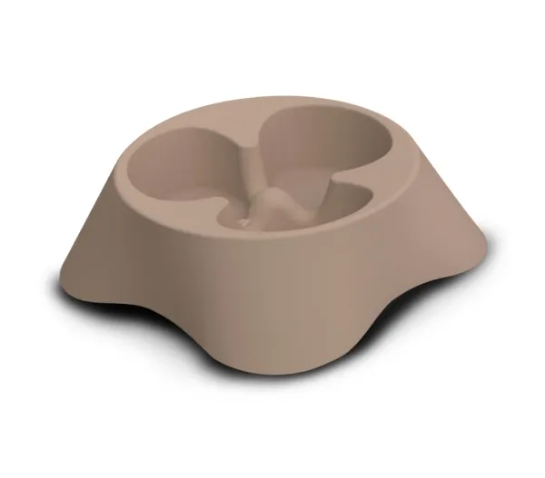 Slow Feed Dog Bowl Beige 28x7,5 cm