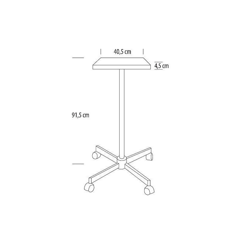 Table de service Escort 1 Plateau Noire