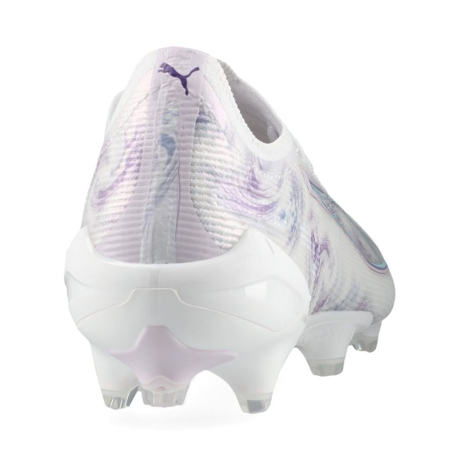 PUMA Ultra 5 Ultimate FG Brilliance - Blanc/Noir/Spring Lavender Femme ÉDITION LIMITÉE