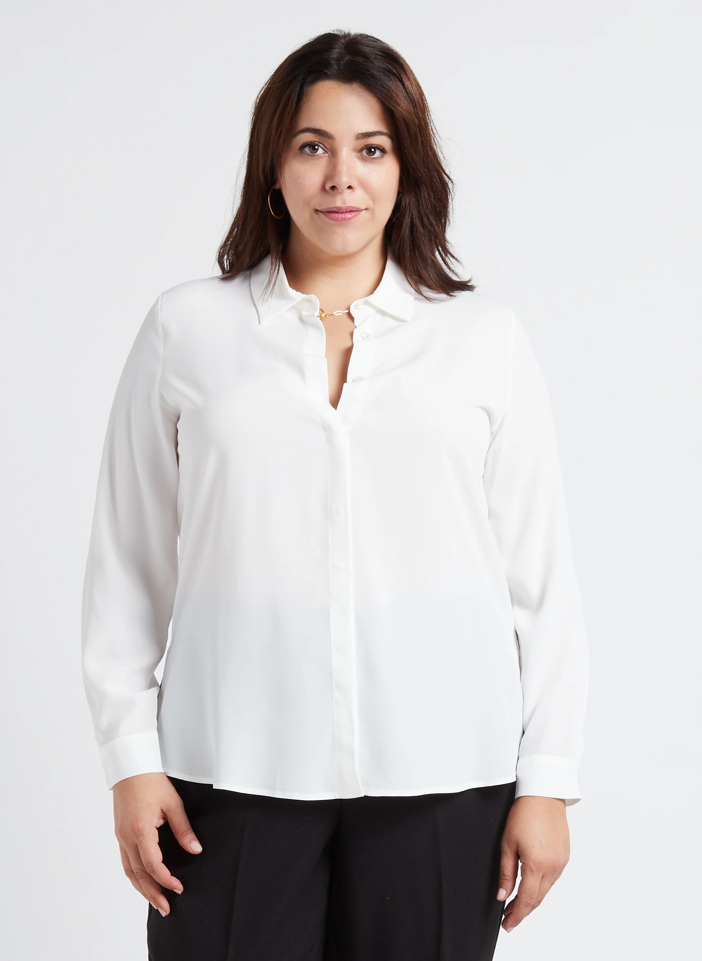 BETTY - Chemise col classique| Blanc