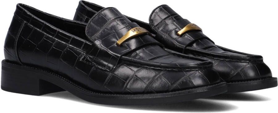 Mexx Zwarte Loafers met Krokodillenprint voor Dames