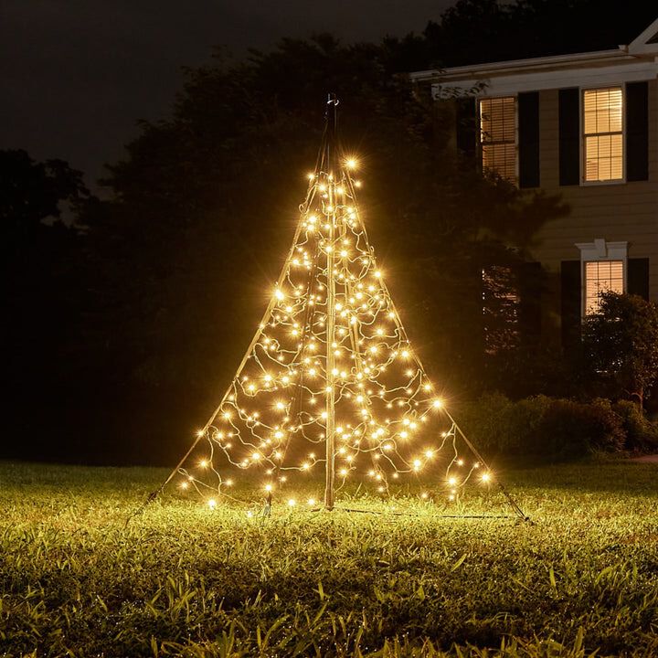 Fairybell All Surface Twinkle - Vlaggenmast kerstboom - 240 - Warm wit - 150 cm