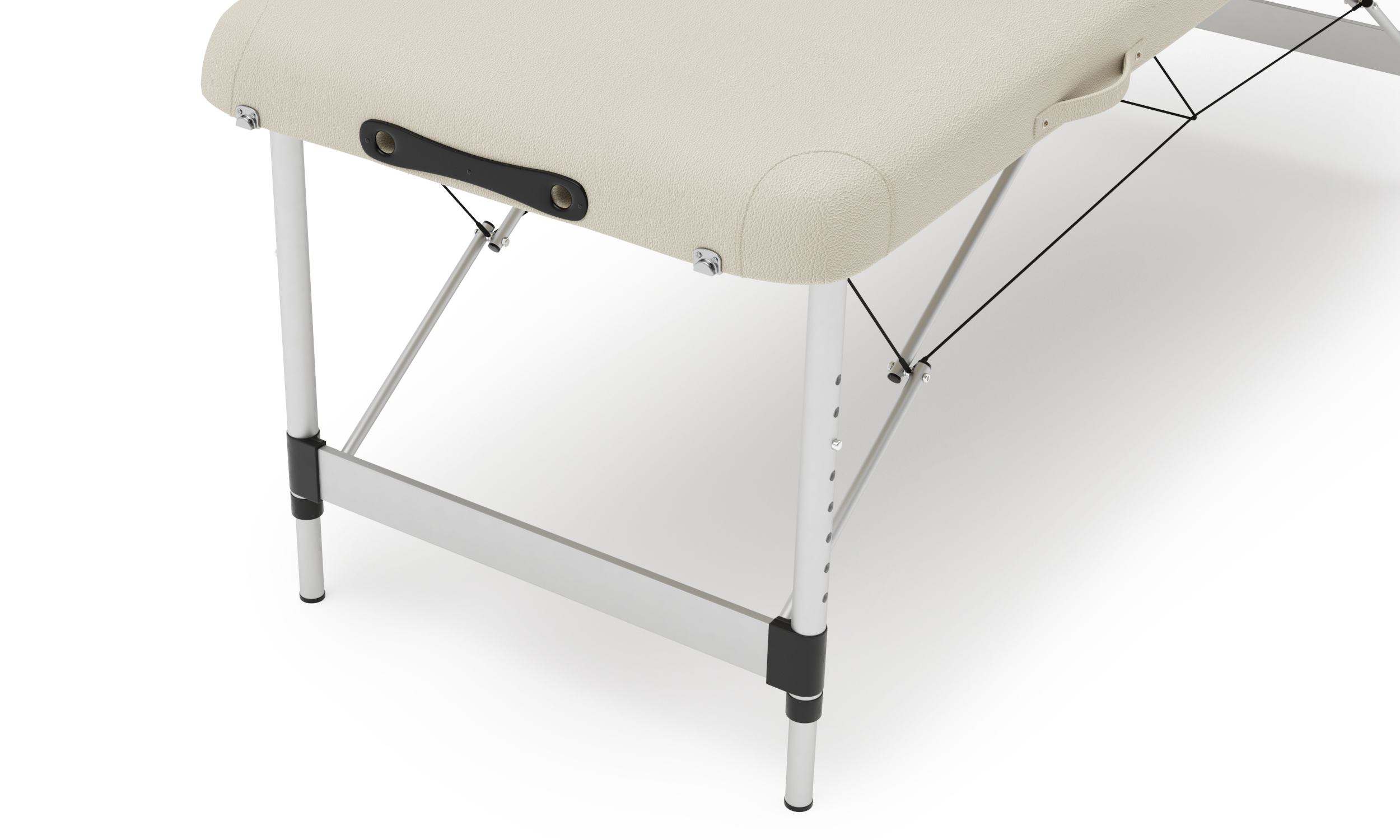 Massageliege 2-Zonen Alu beige