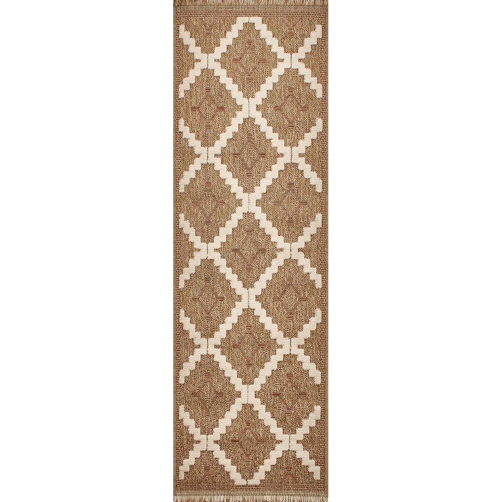 Tapis intérieur extérieur aspect jute terracota tulum 9041 230 x 160 cm