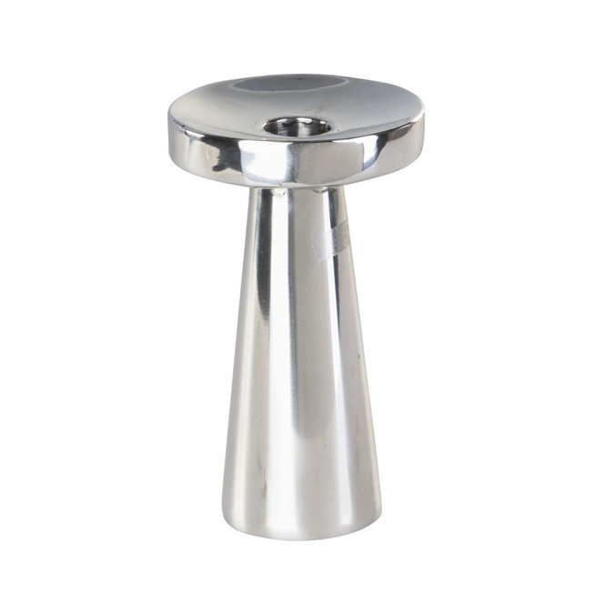 Kerzenhalter konisch silber - ca. 8,5 x 14,5 cm