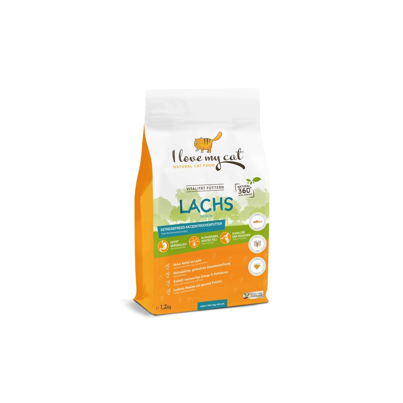 I love my cat ILMC set mit Lachs und Truthahn - Trockenfutter und Nassfutter + Jutebeutel
