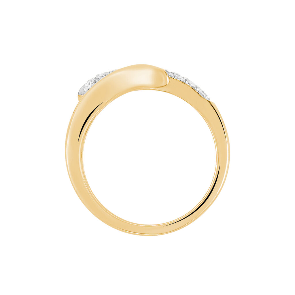 Bague Reyyanae Plaqué Or Jaune Oxyde De Zirconium