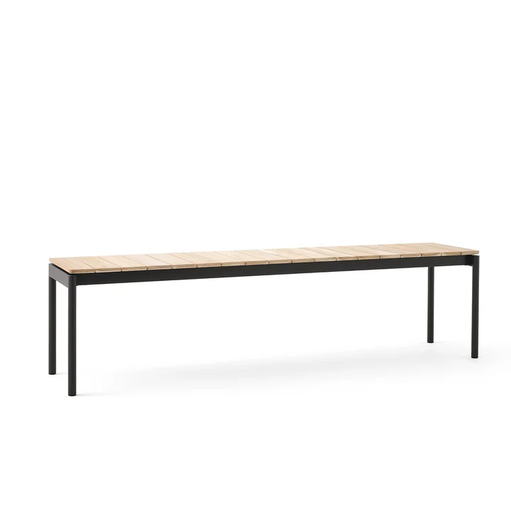 &Tradition - Ville AV28 Gartenbank, 180 x 40 cm, warm black