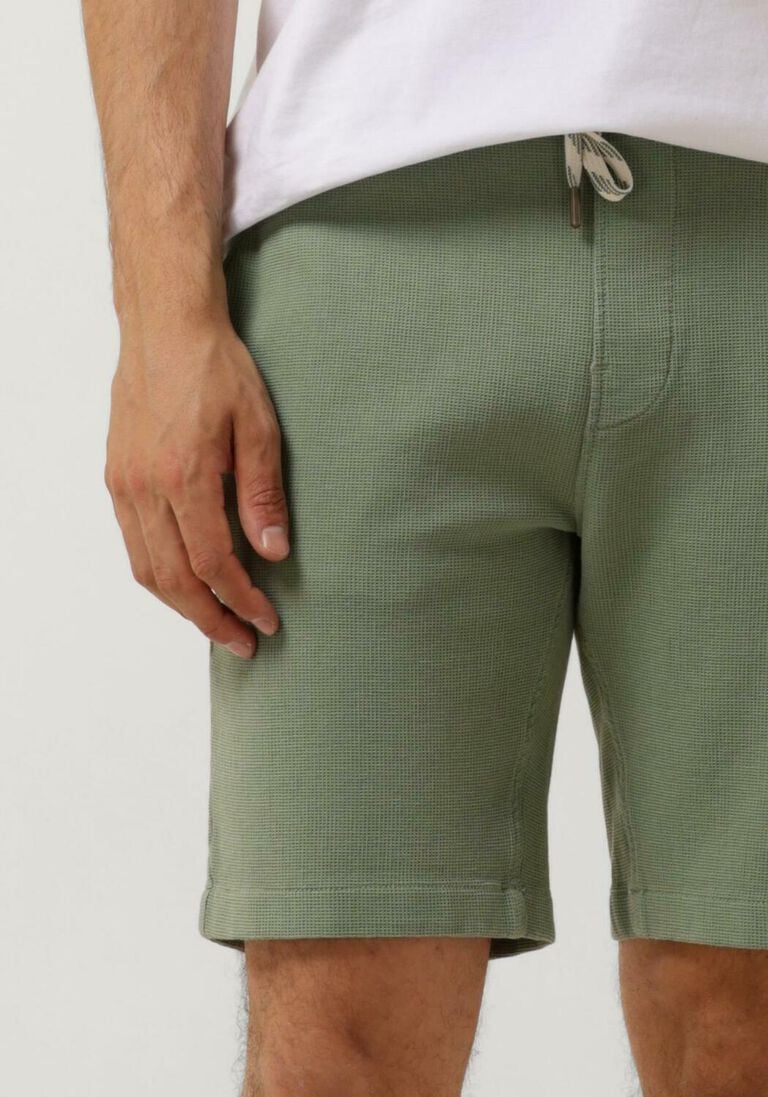CAST IRON groene cast iron korte broek chino shorts waffle structure