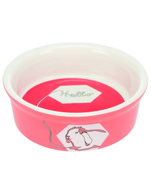 Trixie Voerbak Konijn Hello - Voerbak - ø11 cm 240 ml Assorti