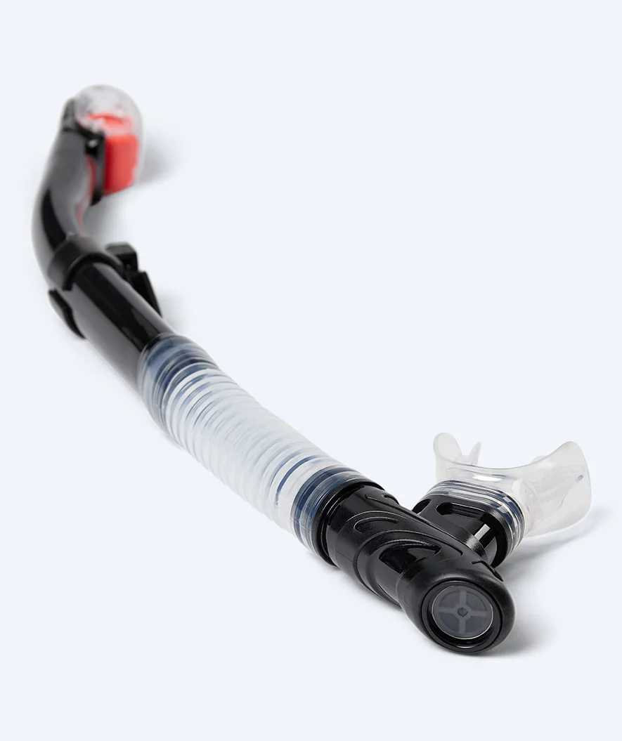 Watery full-dry snorkel til voksne - Hudson - Sort