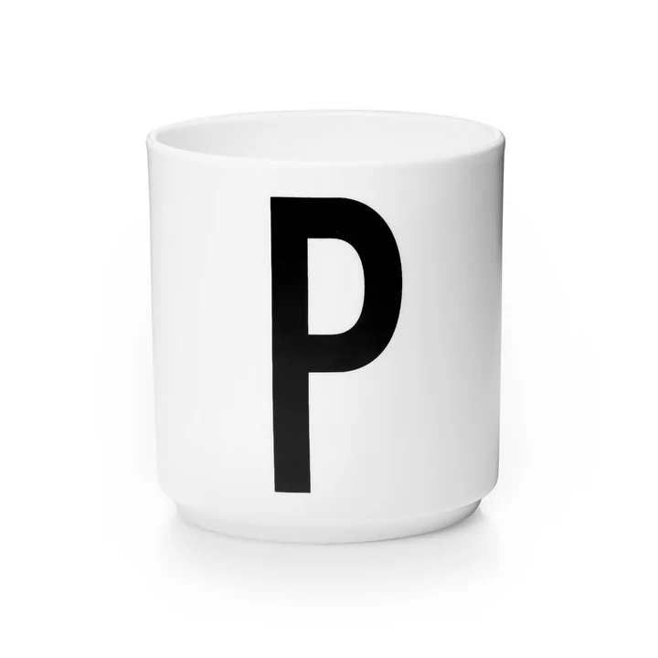 Design Letters - AJ Porzellan Becher P, weiss