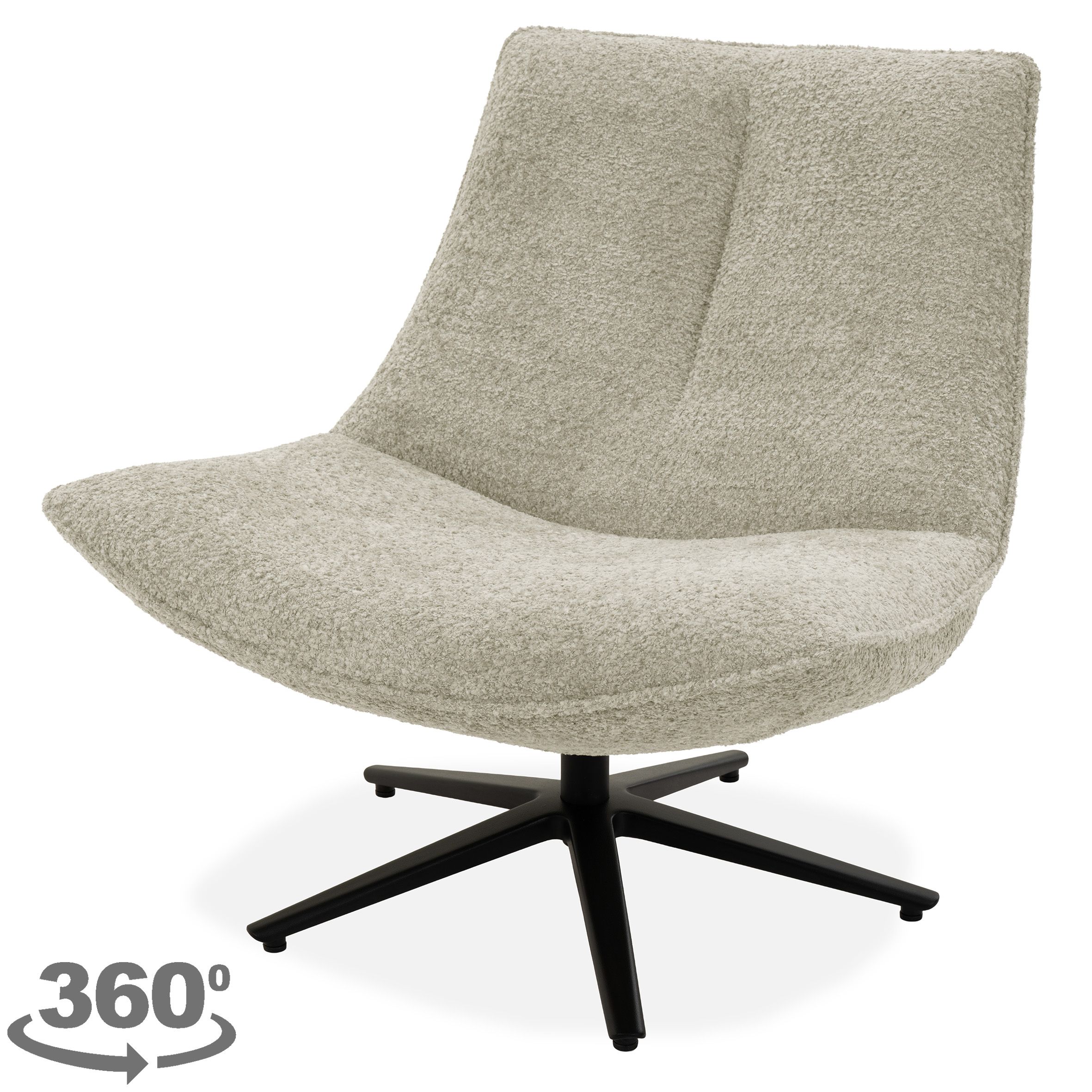 Draaifauteuil Catleen B83 x D83 x H76 cm