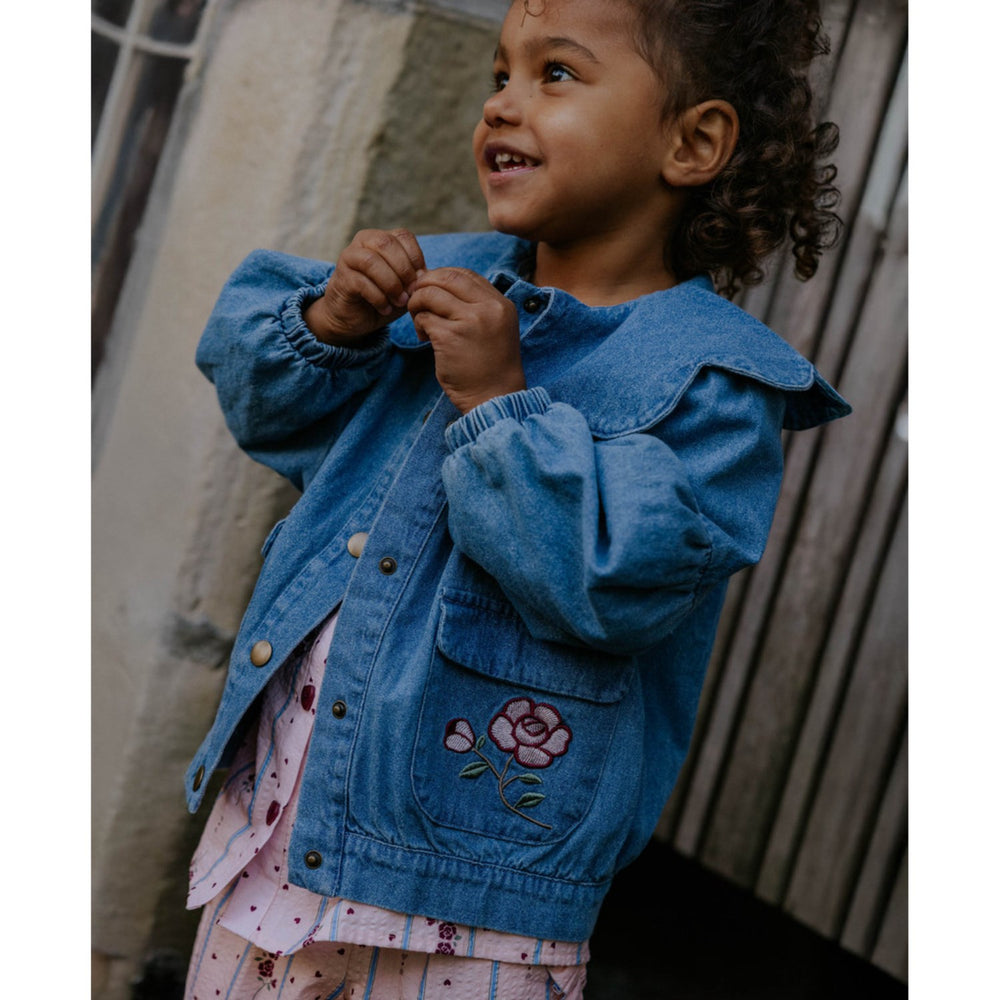 Køb Fliink Medium Denim Blue Don Rose Bomberjacket