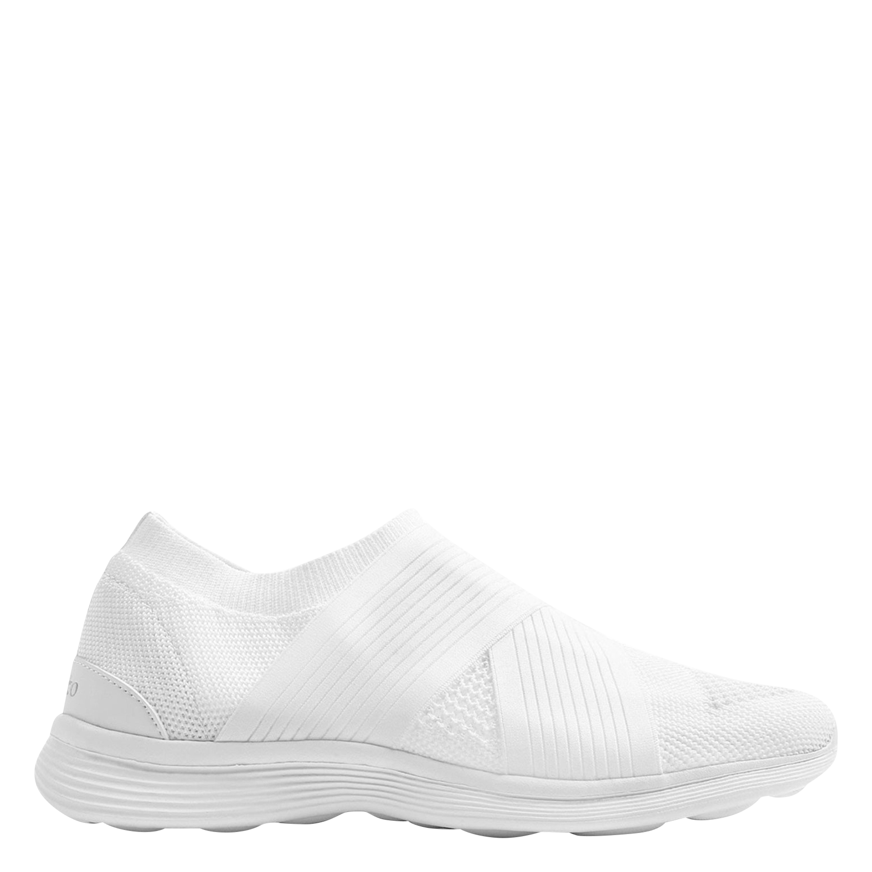 DANCE - Baskets basses slip-on en maille tricotée recyclée | Blanc