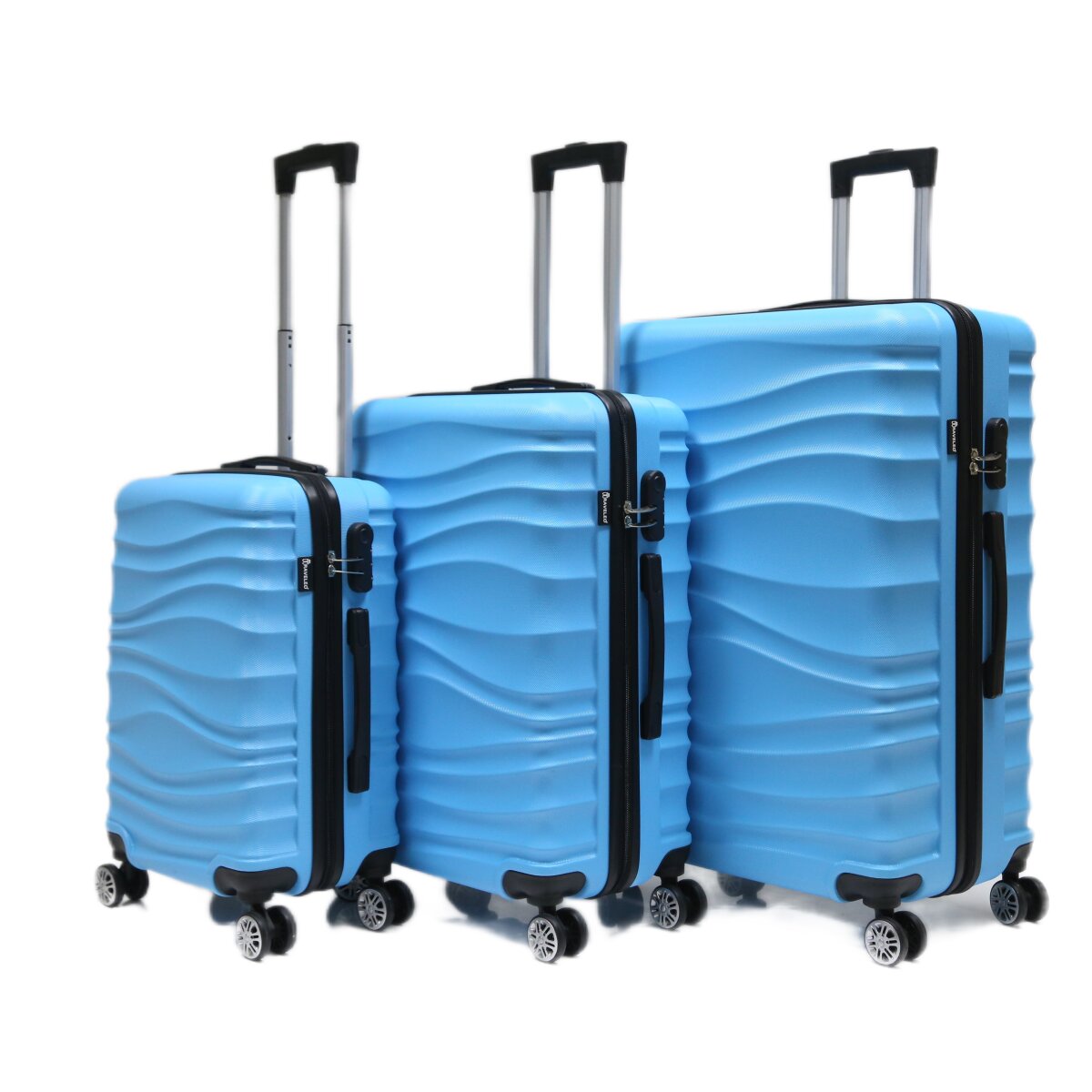 Reisekoffer Koffer 3 tlg Hartschale Trolley Set Kofferset Handgepäck