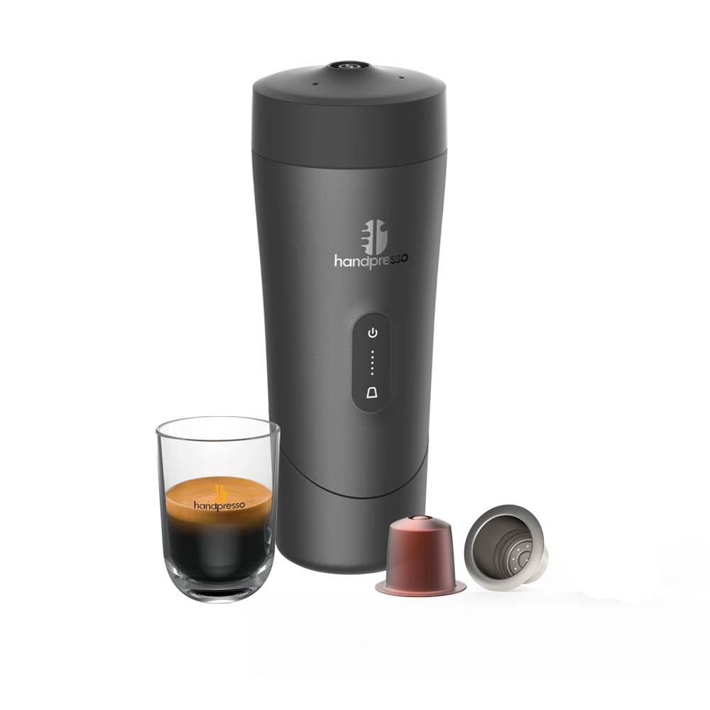 Handpresso Auto | Machine à café expresso portable 19 bars pour voiture et voyage | compatible capsule expresso/capsule réutilisable | Cafetière de vo