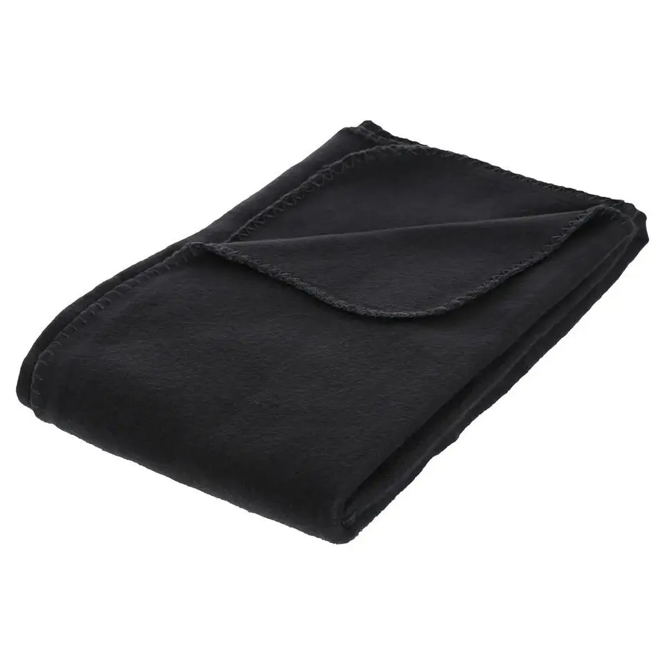 Atmosphera Plaid - zwart - polyester - 125 x 150 cm